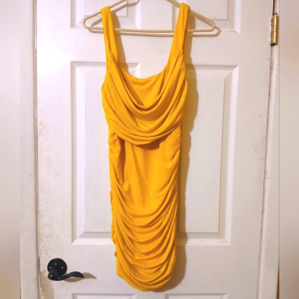 Golden Hour Sexy Yellow Cocktail Dress